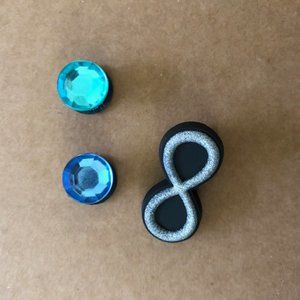 Infinity and sequin Croc Charms